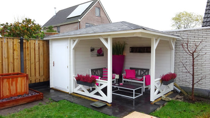 Paviljoen Interflex P4355 – Luxe buitenverblijf met overkapping en berging