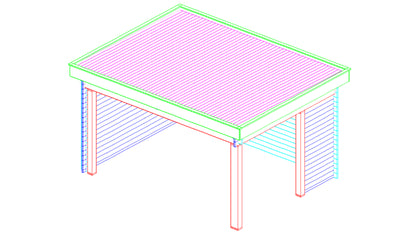 Tuinhuis met glazen wand Interflex G4434 – luxe buitenverblijf met extra ruimte