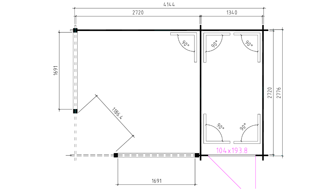 Paviljoen Interflex P4355 – Luxe buitenverblijf met overkapping en berging