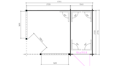 Paviljoen Interflex P4355 – Luxe buitenverblijf met overkapping en berging