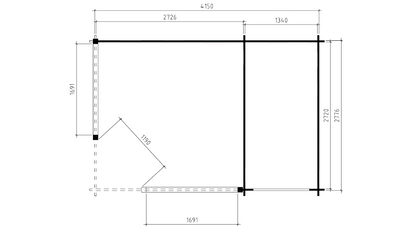 Paviljoen Interflex P4355 – Luxe buitenverblijf met overkapping en berging