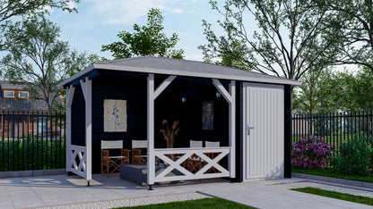 Paviljoen Interflex P4355 – Luxe buitenverblijf met overkapping en berging